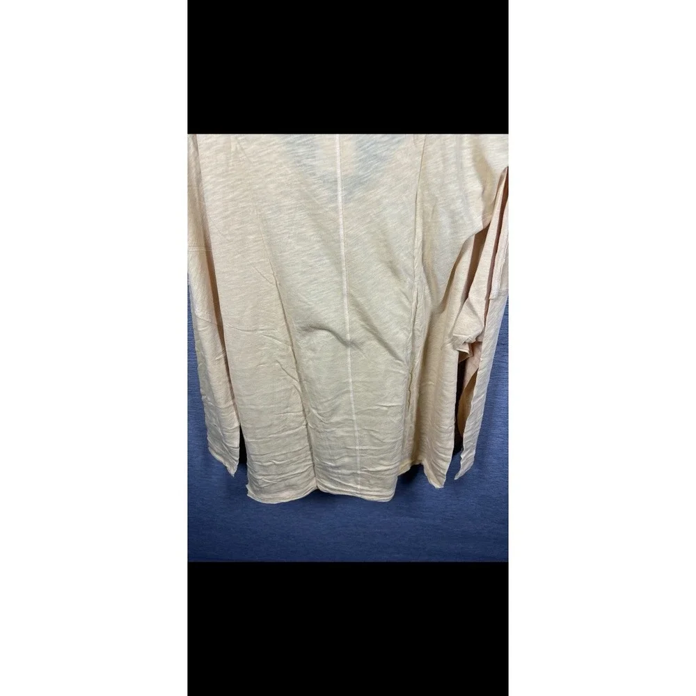 NEW Free People Women's On My Mind V-Neck Long Sleeve Shirt Camel/Yellow Size M - Picture 13 of 13